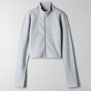 ARITZIA TNA Santa Cruz “Heather Grey” Long Sleeve Zip Up XS